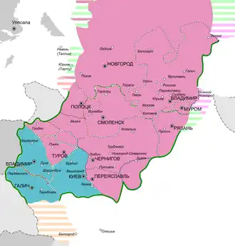 Княжества, пославшие войска в поход