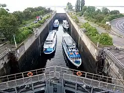 Открытие шлюзов для судов