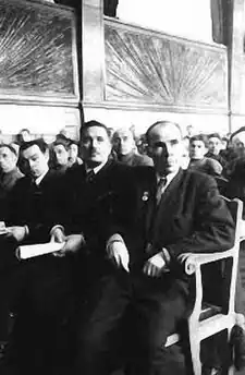 В. В. Арнаутов и др. в зале заседаний Всероссийского совещания по садоводству и виноградарству, 1946 год.