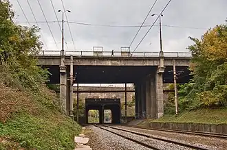 Гаванский путепровод в Киеве, вид с южной стороны