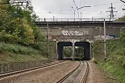 Вид на путепровод с северной стороны