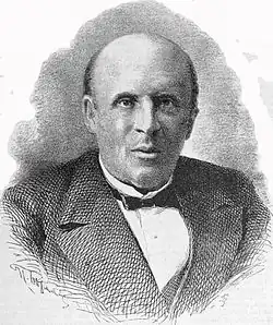 Рисунок П. Ф. Бореля с фотографии 1885 года