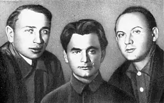 С. Годинер (слева) с А. Кушнировым и С. Росиным