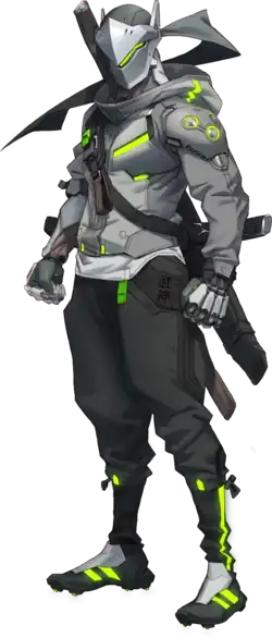 Концепт-арт Гэндзи в Overwatch 2