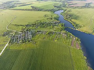 Денисово - общий вид сверху.15 июня 2020 г.