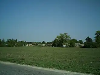 Деревня Княжево. Вид с автотрассы