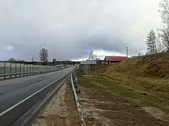 Въезд в деревню со стороны Олонца