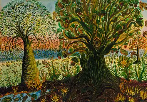 Дуб, береза белая