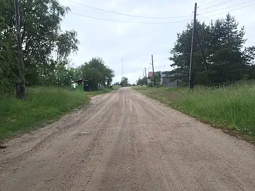 Центральная дорога через посёлок