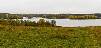 Вид на Ежозеро осенью 2012 года