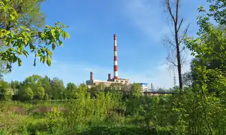 Вид на Жодинскую ТЭЦ с другого берега р.Плисы