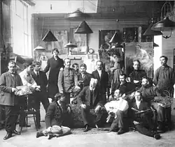 Персональная мастерская профессора В. Е. Маковского в ИАХ, 1913 г.