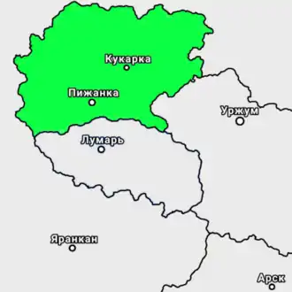 Карта Ижмаринского княжества на 1436 год