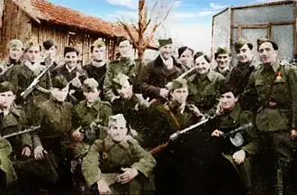 Разведчики 12-й Воеводинской ударной бригады