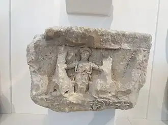 Архитектурная деталь с рельефным изображением Девы на квадриге. IV—III век до н. э. Херсонесский музей-заповедник.