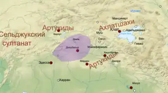 Примерные территории Иналогуллары и их соседи