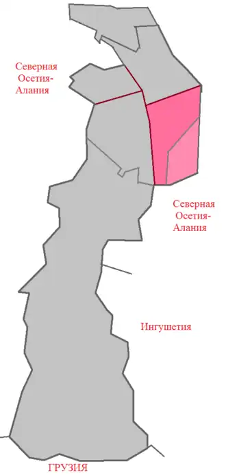 Иристонский район на карте