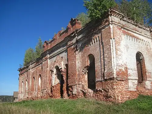 Разрушенная Казанско-Богородицкая церковь