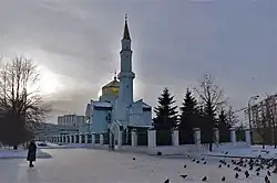 Минарет мечети «Хузайфа ибн аль-Ямани» (декабрь 2018)