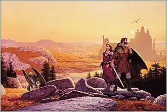 Ричард Рал, главный герой цикла. Иллюстрация Кита Паркинсона к первому изданию романа «Камень Слёз», 1996