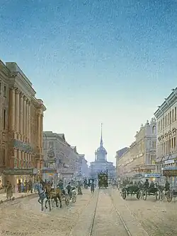 Вид Невского проспекта и Адмиралтейства.