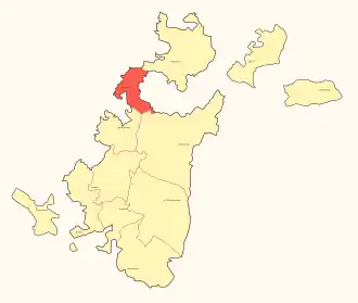 Кудейский кантон на карте Башкирской АССР по состоянию на начало сентября 1919 года