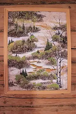 Картина на бересте в Лудорвайском музее