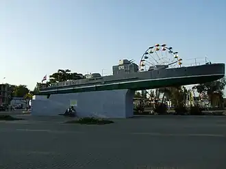 «Ейский патриот» (БКА-162), памятник в Ейске. Мачта утеряна.