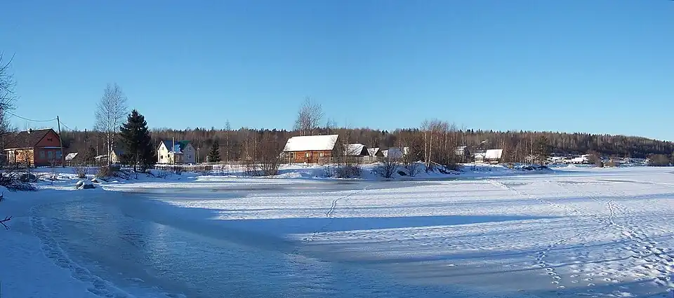 Деревня Кезоручей зимой