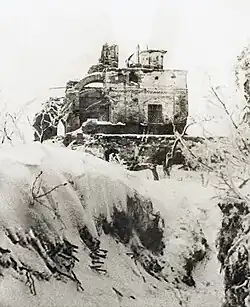 Развалины Кириллова монастыря в Новгороде в Великую Отечественную войну.