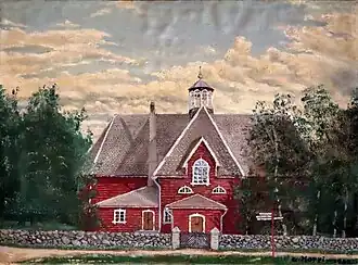 Кирха на картине Армаса Корпи