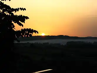 Закат в Кнешполе — месте, где было поднято восстание