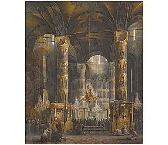 В Успенском соборе Московского кремля