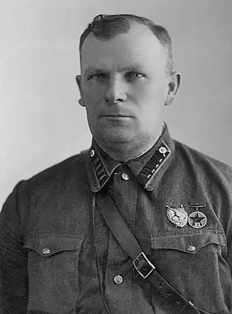 Командир 69-й бригады войск НКВД полковник А. К. Мельников