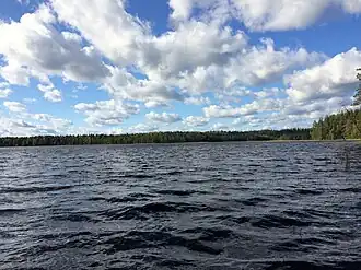 Вид с дороги 86К-89 (восточный берег)