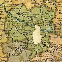 Карта Кременчугской губернии, 1922 год