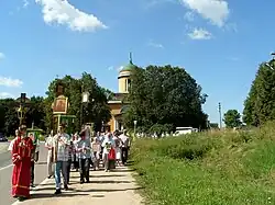 Крестный ход из Воздвиженского в Радонеж 18 июля 2009
