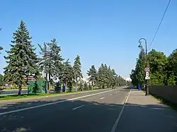 Вид на восток от пересечения с Велосипедной аллеей