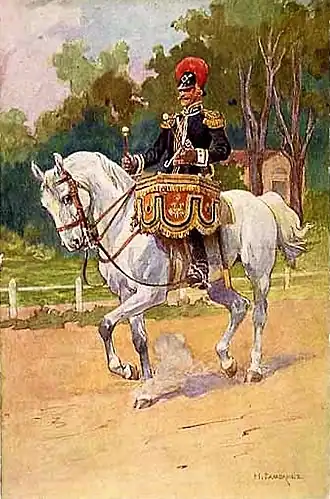 Литаврщик 13-го драгунского Военного Ордена полка. Художник Н. Самокиш