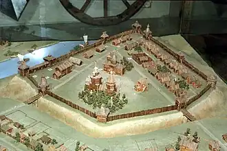 Макет Ряжского кремля в Ряжском краеведческом музее