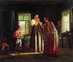 Василий Максимов. «Сборы-на-гулянье». Россия, 1869 г.