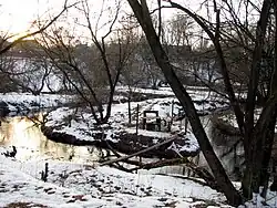 Нижнее течение реки в марте 2008 года