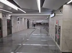 Вид на дополнительный пересадочный тоннель