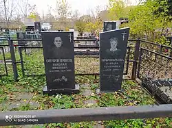 Могила Н. И. Овчинникова на Булатниковском кладбище