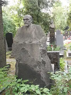 Могила Е. Ф. Лискуна на Новодевичьем кладбище.