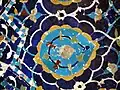 Мозаичное панно XIV века на куполе мавзолея Тюрабек-ханым в Куня-Ургенче, Туркменистан — фрагмент