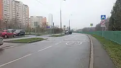 Улица Медведева, вид от дома 14 на запад