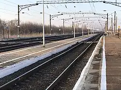 Вид на путевое развитие станции