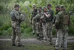  Дмитрий Брижинский поздравляет бойцов с Днем Пехоты. 6 мая 2020 года, Трехизбенка