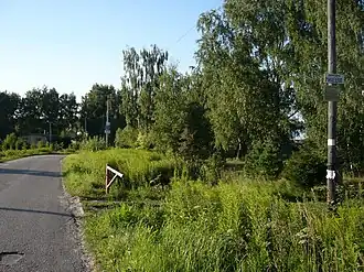 Начало деревни Михеево